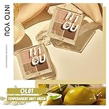 INTO YOU Nude Eyeshadow Palette, 4 Colors Matte, Shimmer and Glitter Eye Shadow Palletes, Warm Neutral Naked Pigments, Long Lasting Professional Beauty Makeup Eyeshadow