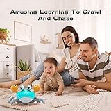 Yeaye Crawling Crab Baby Toys Infant - Tummy Time Toy Gifts for 3 4 5 6 7 8 9 10 11 12 Boy Girl with Learning Crawl System Music for 0-6 6-12 12-18 36 Months Walking Toddler Birthday Gift(Green)