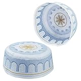 SIORTIO 4 Pieces Muslim Prayer Cap Kufi Hat Men Islam Embroidery Arabian Omani Turkish for Eid (Large) Multi