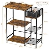 keomaisyto Coffee Bar Station, Coffee Station Cabinet with Dividers for Organizing Coffee Accessories, Farmhouse Coffee Stand, 3 Tier Coffee Table for Living Room/Entryway/Kitchen