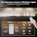 Under Cabinet Lighting, Motion Sensor Light Indoor with Remote Control, Rechargeable 2500mAh Closet Lights Wireless, 3 Color Temps & Adjustable Brightness Under Counter Lights for Kitchen (5)