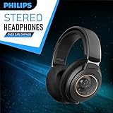 PHILIPS Over Ear Open Back Stereo Headphones Wired with Detachable Audio Jack, Studio Monitor Headphones for Recording Podcast DJ Music Piano Guitar (SHP9600)