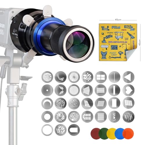Bowens Mount Snoot Conical Photography, Studio Lighting Accessory Compatible with Aputure Amaran 100X,150c,600x Pro,AD400, Godox SL60, Neewer LED Video Speedlite Light etc
