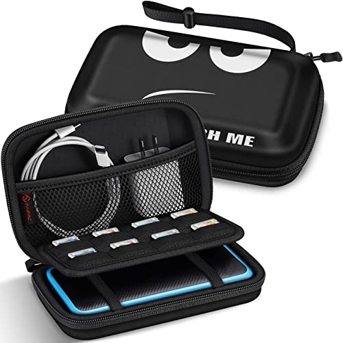 FINTIE Carrying Case for Nintendo New 2DS XL LL / New 3DS / 2DS / 3DS XL LL, Protective Hard Shell Portable Travel Cover Pouch with Game Card Slots & Inner Pocket, Dont Touch