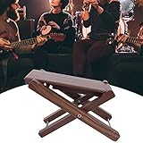 Guitar Footstool,Wood Acoustic Guitar Footstool Solid Handicraft Anti-skid Folding Footrest Pedal for Guitar Pla. Guitar Footrest Guitar Footrest Cordoba Folding Wood Footstool