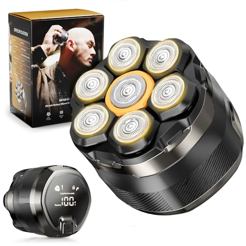 NIWUIO Head Shaver for Bald Men: 7D Electric Bald Razor - Waterproof Wet Dry Shaving - Professional Grooming Kit for Balder - Rechargeable Head Shavers for Scalp/Face/Beard