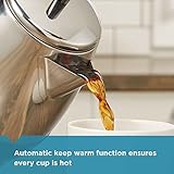 Farberware Electric Coffee Percolator, FCP240, Stainless Steel Basket, Automatic Keep Warm, No-Drip Spout, 4 Cup