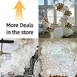 Bezente White Balloons Latex Party Balloons, 100 Pack 12 inch Round Helium Balloons for White Themed Wedding Graduation Birthday Party Backdrop 4th of July Decorations Independence Day