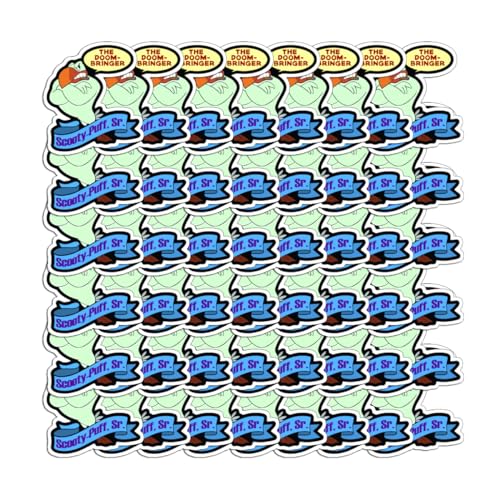 Stickers 48pcs Scooty Phone Case Car Bike Puff Bedroom Bumper Wall Decoration Sr Hat Futurama Water Bottles Motorcycle Hard Laptop Skateboard for Kids Teens Adults