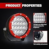 BIGLION.X 5Inch 2Pcs 160W Red Round Offroad Lights 18800LM Super Bright Amber Offroad Driving Lights Yellow Work Lights Waterproof IP68 12V 24V with Wiring Harness for Trucks Pickup ATV UTV SUV