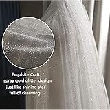 Aukmla Sparkle Cathedral Wedding Veil Long Glitter Bridal Veils with Comb for Women and Brides (White, 59'' Width)