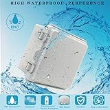 YETLEBOX Outdoor Waterproof Electrical Box Junction Box Weatherproof IP67 ABS Plastic Enclosure Switch Router Project Box Electronics DIY Enclosure With Mounting Plate Wall Bracket Grey 5.9"x5.9"x3.5"