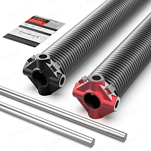 Garage Door Torsion Springs 2'' (Pair) with Non-Slip Winding Bars, Coated Torsion Springs with a Minimum of 18,000 Cycles (0.218X2''X25'')