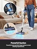 Eureka Cordless Vacuum Cleaner, Vacuum Cleaner for Home Rechargeable, Lightweight Stick Vacuum for Hardwood and Pet Hair, Blue w/Clean Station, NEC490BL