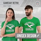 Team Fan Apparel NFL Adult Retro Gameday Unisex T-Shirt, Tag-Less Comfortable Football Apparel, Officially Licensed (Philadelphia Eagles - Kelly Green, Large)