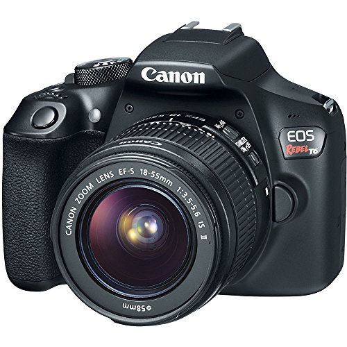 Canon EOS Rebel T6 Digital SLR Camera Kit with EF-S 18-55mm f/3.5-5.6 is II Lens, Built-in WiFi and NFC - Black (Renewed)