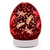 AMKEY Portable Ultrasonic Essential Oil Diffuser, Grain Wood Electric Mini Domestic Aromatherapy Machine, Air Humidifier,Butterfly