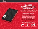 Hornady Rechargeable Dehumidifier 95900 - Portable Moisture Absorbers with Silica Gel to Prevent Moisture Damage for Gun Safe Accessories, Firearms, & More in Gun Safes & Cabinets, Closets, & Pantries