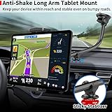 APPS2Car Upgraded Tablet Car Mount for iPad Truck Holder Long Arm Extension Strong Suction Cup Windshield Mount for 7-13 Inch Tablet iPad Pro Air Mini