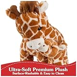 GUND Solana Giraffe and Baby Plush, Premium Giraffe Stuffed Animals for Ages 1 and Up, Brown, 10”