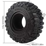 INJORA RC Tires 4pcs 2.2Inch Rubber Tyre Set Wheel Tires for 1:10 RC Rock Crawler TRX4 TRX-6 Axial SCX10 90046