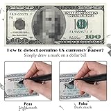 Outus 60 Pieces Counterfeit Bill Detector Marker Pen Counterfeit Money Pen Fake Money Checker Universal False Currency Pen Bills Money Loss Prevention Tester Pocket Size