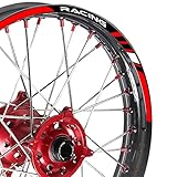 MC MOTOPARTS P01B Off Road Dirt Bike Red Wheel Stickers Compatible with XR 400R 96-04 CRF 250X 04-2019 CRF 450X 05-2023