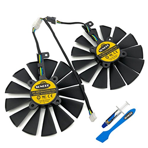 PLD10010S12H 95mm 12V 0.30AMP Graphics Card Cooling Fan For ASUS ROG STRIX GTX 1050 1050Ti RX470 RX570 RX580 POSEIDON GTX 1080Ti P11G GAMING CERBERUS-GTX 1070Ti Video Card fans, with Thermal Paste