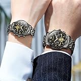 OLEVS Watches for Couple Couple Matching His and Her Set Valentines Watches Men and Women Couple Wrist Watch Lovers Wedding Romantic Gifts Set of 2