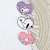 6 Pack Cartoon Iron-On Kitty Patches Sew-On Applique Repair Patch Kawaii Patches for Backpacks Bags Hats Dress Jacket DIY Craft Melody Clothing Decor Gift (Japanese)