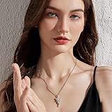 Arwen Evenstar Necklace Pendant Lord Rings Necklace Hobbit Pendant Lotr Necklace Noble Collection Princess of the Elves Jewelry for Women Cubic Zirconia Evenstar Necklace ZDaoBen