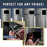 Premium Magnetic Wet/Dry-Erase Blackboard for Refrigerator (Fridge Chalkboard) - 17.5"x13.5" Large Size Black Organizer (Stain Free) | 8 Liquid Neon Chalk Markers | Grocery/to-Do Lists Board