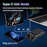 Macro Pad Macro Keyboard Programmable Keypad Customized 12-Key Mini Mechanical Gaming Keyboard One Handed Keyboard RGB OSU Micro Keyboard Macropad Knob Wireless Receiver&Type C 1m Cable(Black)