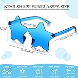 Cindeer 40 Pairs Rimless Star Shape Sunglasses Colorful Transparent Sunglasses Pentagram Glasses for Party(Assorted Colors)