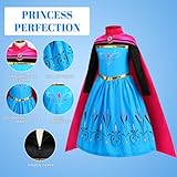 LURLEEZ Elsa Coronation Dress, Elsa Costume For Girls, Elsa Dress For Girls Frozen Role Play Birthday Party Halloween