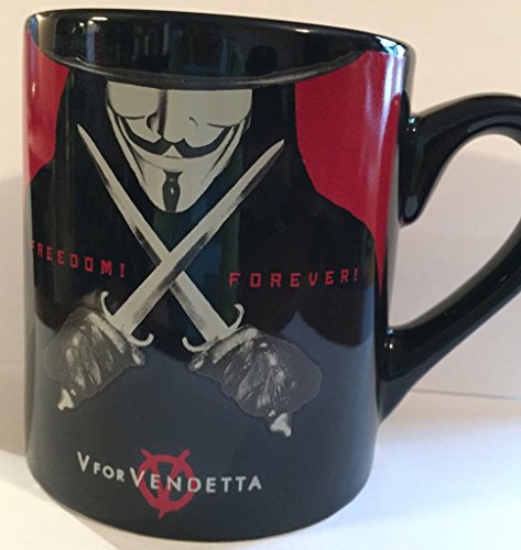 V for Vendetta Freedom Forever Black Mug