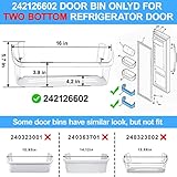 UPGRADED 242126602 Refrigerator Bottom Door Shelf Replacement For Frigidaire Refrigerator Door Shelf-Lower Side Shelf Rack Parts LFSS2612TF0 FFSS2615TS0 FFSS2625TS0 AP6278233 PS12364199-2 PACK