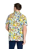 Opposuits Men's Bowser™ Hawaii Shirt - Short Sleeve Nintendo™ Outfit & Party Shirt - Beach Style Button-Up Shirt - Multicolor