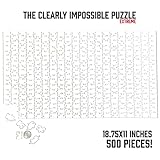 CM Originals The Clearly Impossible Puzzle 500 Pieces Hard Puzzle for Adults (Acrylic, Jigsaw, 18.75x11 inches, 1 Pound, Made in USA)