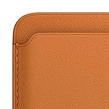 Apple Leather Wallet with MagSafe (for iPhone) - Now with Find My Support - Golden Brown