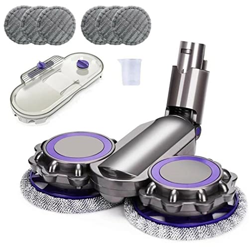 Electric Wet Dry Mopping Mop Head Compatible for Dyson V6 DC58 DC59 DC62 Attachment +Water Tank +6 Mop Head