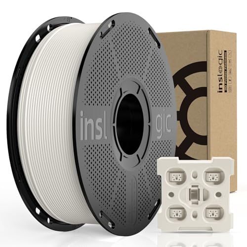 Inslogic ABS FR V0 Filament 1.75mm, Flame Retardant 3D Printer Filament, V0 Grade, Low Warping, Impact Resistant, 1kg Spool (2.2 lbs), Dimensional Accuracy ±0.03mm (Natural)