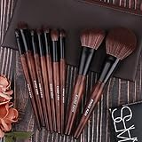 Bamboo Makeup Brushes Set Professional, Sable Makeup Brush Set with Case by Luxury ENZO KEN, Cosmetic Brushes Makeup Set, Make up Brushes Set Professional, Natural Hair Makeup Brush Set Professional.