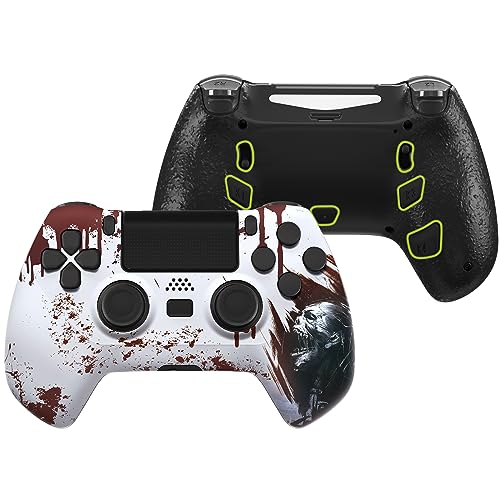 eXtremeRate Blood Zombie Decade Tournament Controller (DTC) Upgrade Kit for PS4 Slim Pro Controller JDM-040 050 055, Upgrade Board & Ergonomic Shell & Back Buttons & Trigger Stops - NO Controller