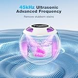 Ultrasonic Retainer-Cleaner Machine,Denture Care,Cleaner Machine for Dentures,Jewelry,Braces,Toothbrush Heads with 250ML Capacity,45kHz,Applicable for All Dental Appliances