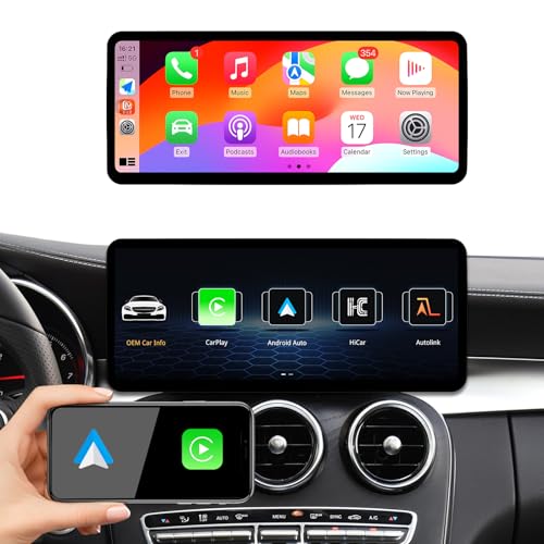 Ultra Narrow 12.3 Inch Android Auto Radio for Mercedes Benz C GLA Class W205 Carplay Mulitmedia Player Touch Screen HD1920*720(Linux 5.0 System)