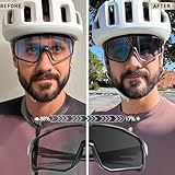 KAPVOE Photochromic Cycling Glasses Men Women Clear Mountain Bike Sunglasses MTB Sports Transition Triathlon Bicycle Running