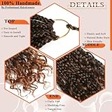 Flagship 9 Packs Goddess Box Braids Crochet Hair for Black Women,14 Inch Ombre Pre-looped Crochet Braids with Curly Ends, Bohemian Curly Hippie Box Braids Crochet Hair-T30