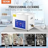 VEVOR Professional Ultrasonic Cleaner 10L/2.5 Gal, Easy to Use with Digital Timer & Heater, Stainless Steel Industrial Machine for Jewelry Dentures Small Parts, 110V, FCC/CE/RoHS Certified