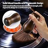 XQ XIAO QIAO Vinyl Record Cleaning Brush - Record Cleaner Brush - Anti Static Dust Cleaning Record Brush - Wooden Vinyl Brush - Record Player Accessories